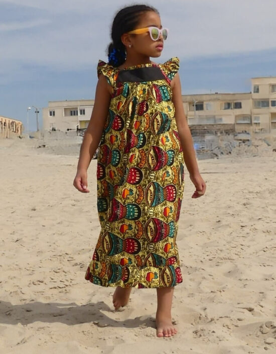 Robe fillette Troubadour WAX été en tissu africain coton
