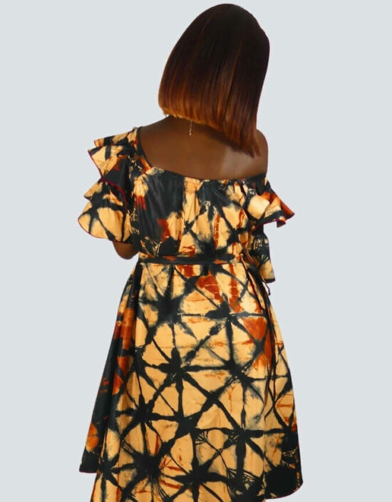 Robe Rosette évasée bazin