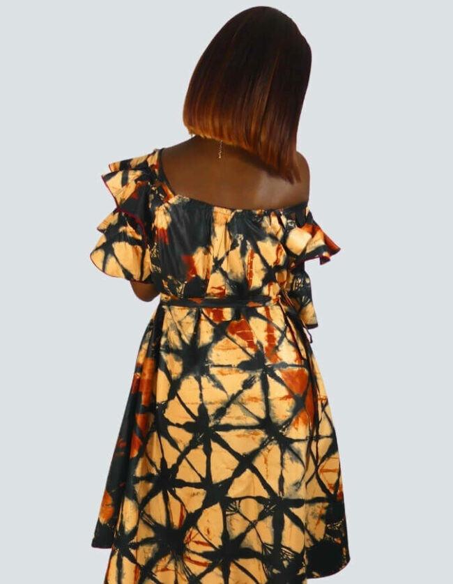 Robe Rosette évasée bazin