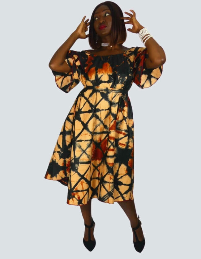 Robe Rosa évasée bazin – Image 5