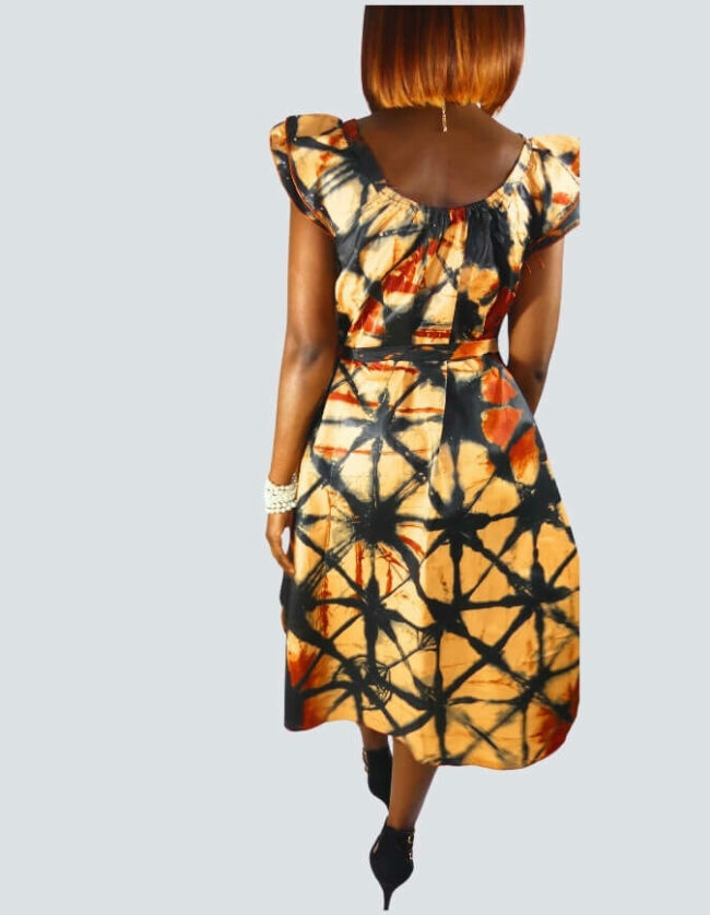 Robe Rosa évasée bazin – Image 2