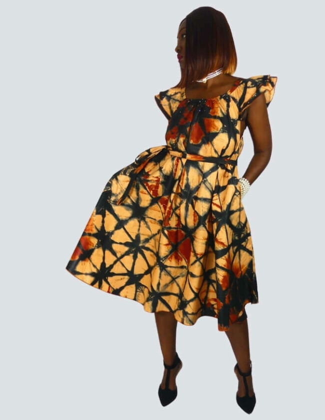 Robe Rosa évasée bazin – Image 8