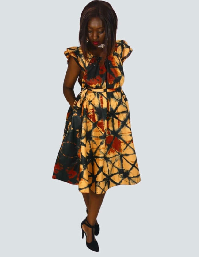 Robe Rosa évasée bazin – Image 7