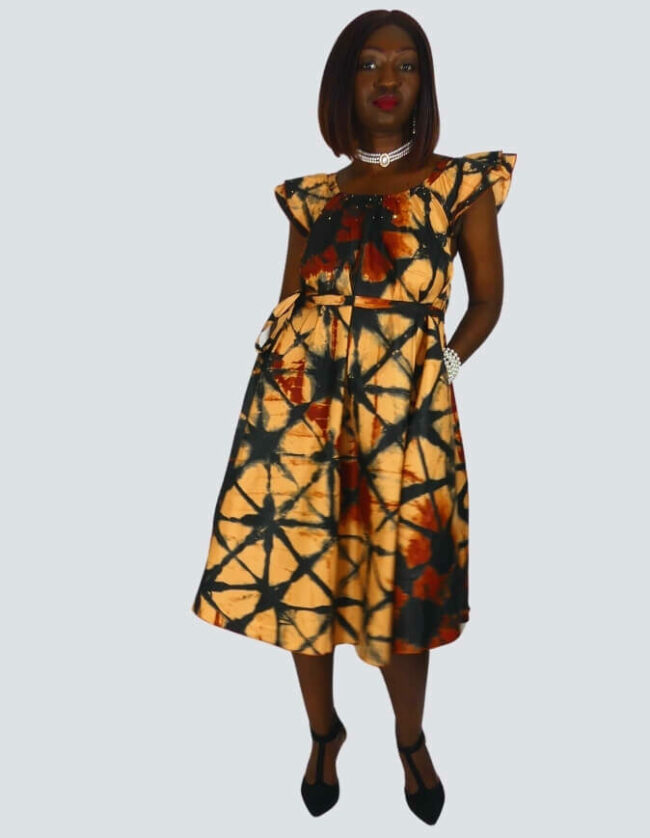 Robe Rosa évasée bazin – Image 6