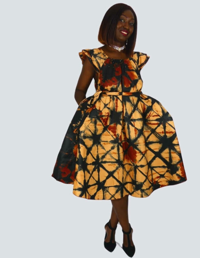 Robe Rosa évasée bazin