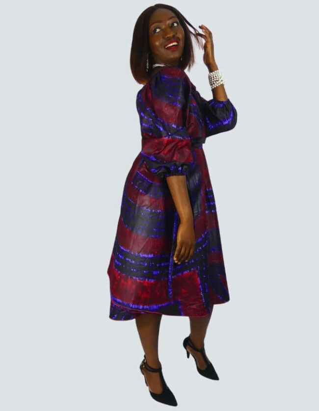 Robe Malia évasée bazin – Image 4