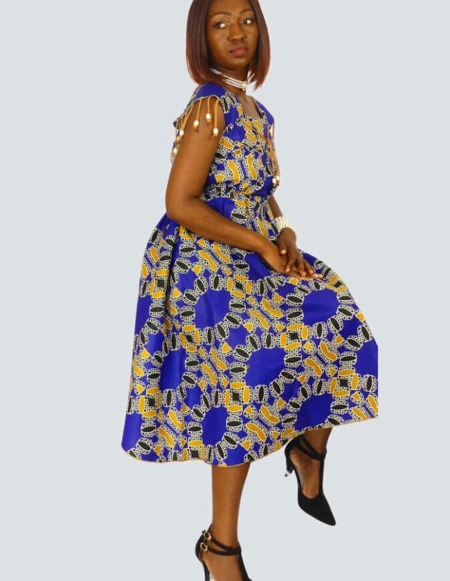 Jolie robe pati évasée – Image 9