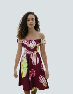 Robe été Johanne en wax africain motifs ethnique coton été