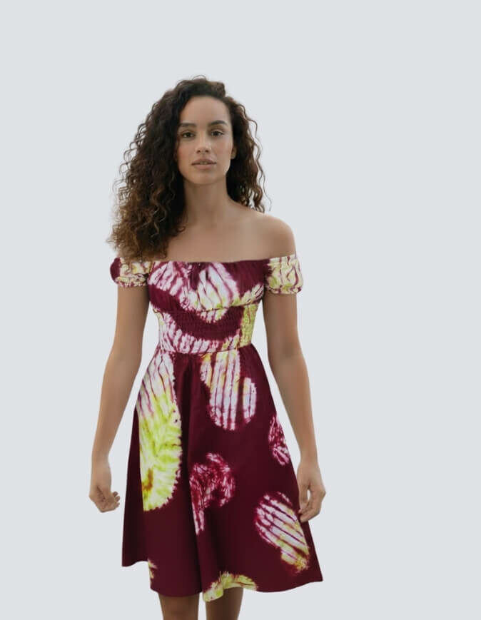 Robe été Johanne en wax africain motifs ethnique coton été