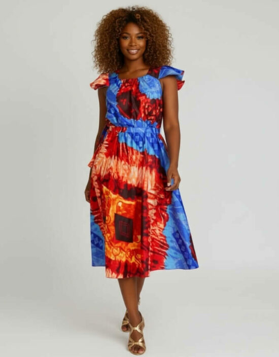 Robe Suzie évasée bazin wax africain femme. robe courte été wax africain bohème chic femme, robe de bal, robe été, robe de cérémonie femme, robe longue fleurie