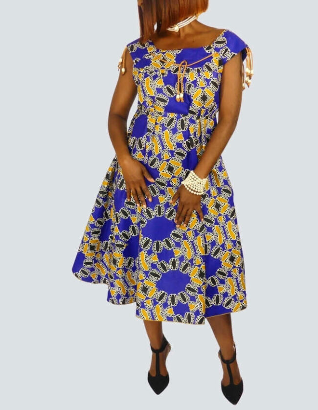 Jolie robe pati évasée – Image 4