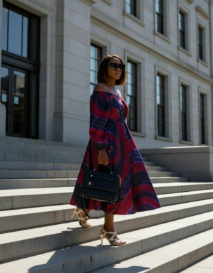 Robe Malia évasée bazin