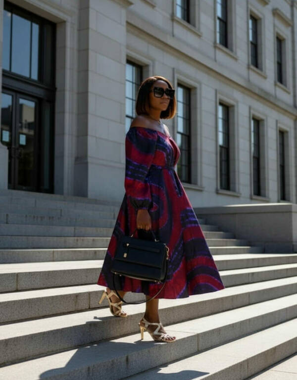 Robe Malia évasée bazin