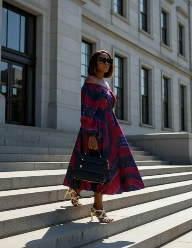 Robe Malia évasée bazin