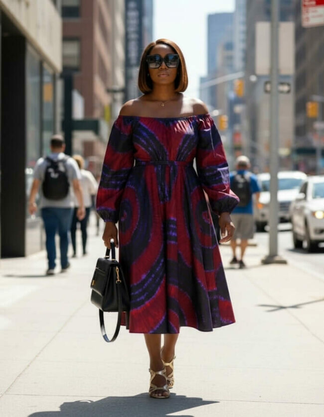 Robe Malia évasée bazin