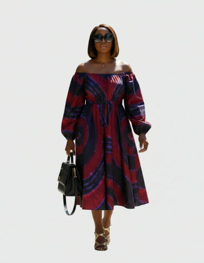 Robe Malia évasée bazin