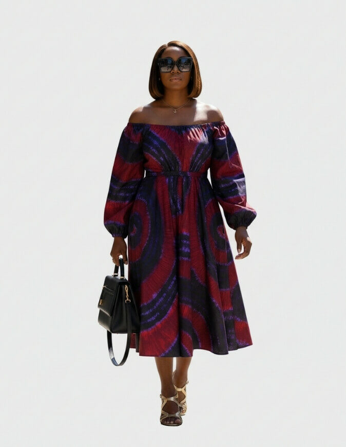 Robe Malia évasée bazin