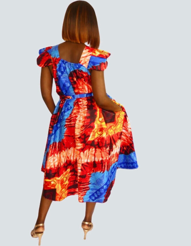 Robe Suzie évasée bazin – Image 2