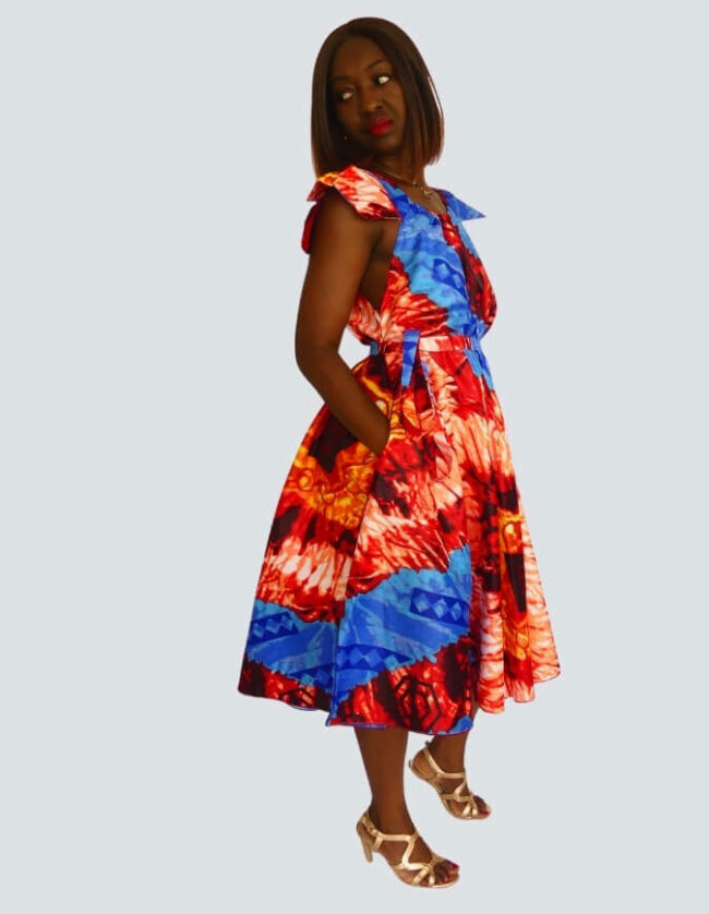 Robe Suzie évasée bazin – Image 7