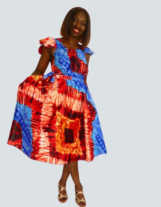 Robe Suzie évasée bazin wax africain femme. robe courte été wax africain bohème chic femme, robe de bal, robe été, robe de cérémonie femme, robe longue fleurie