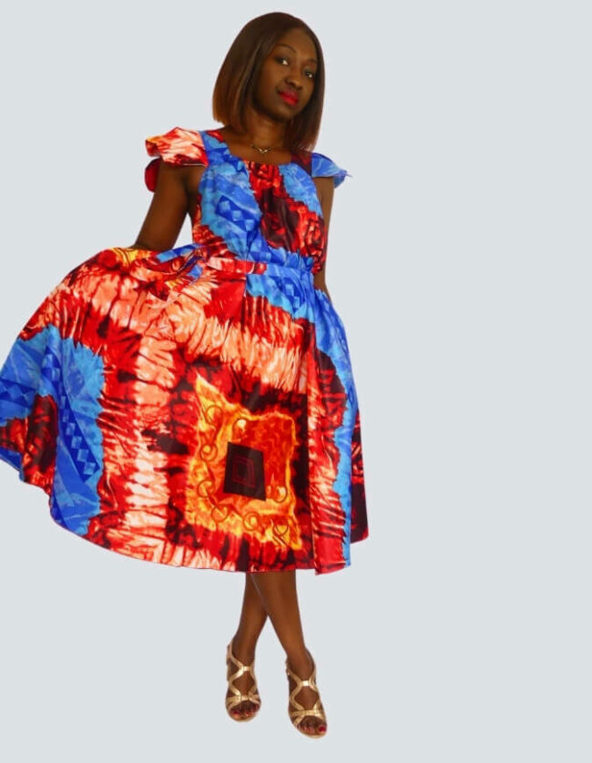 Robe Suzie évasée bazin – Image 10