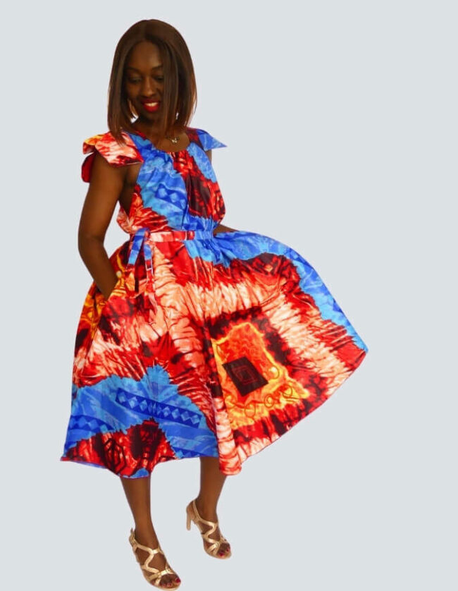 Robe Suzie évasée bazin – Image 8