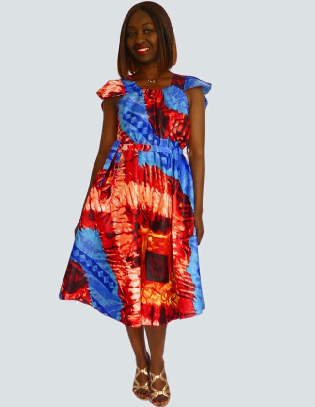Robe Suzie évasée bazin – Image 4