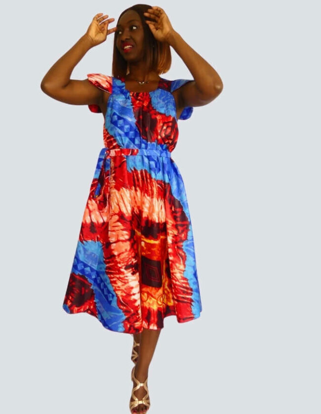 Robe Suzie évasée bazin – Image 5