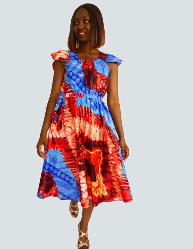 Robe Suzie évasée bazin – Image 6