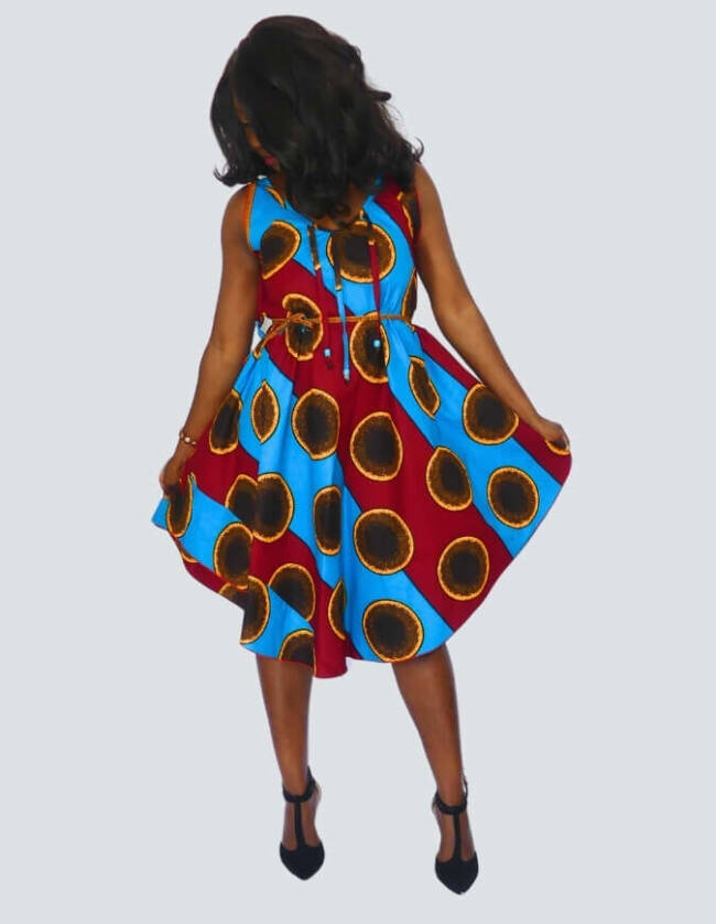 Robe Zélie évasée bazin – Image 5