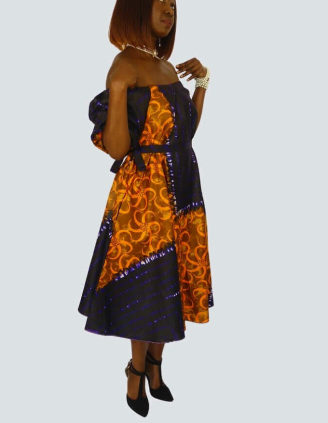 Robe Dolisie évasée bazin – Image 10