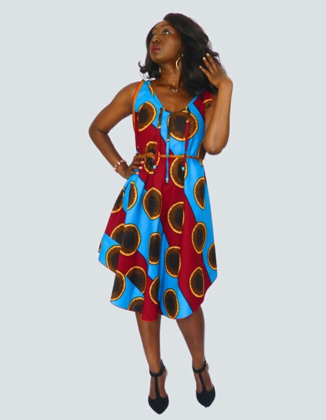 Robe Zélie évasée bazin – Image 4