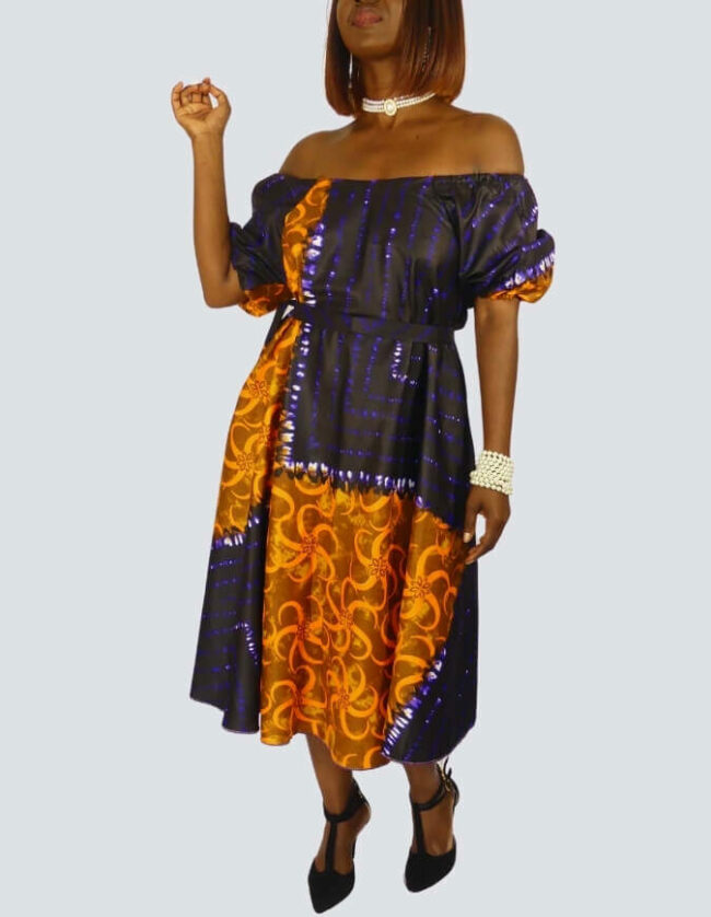 Robe Dolisie évasée bazin – Image 8
