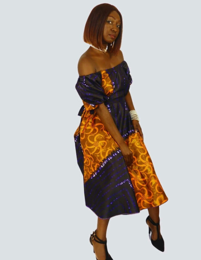 Robe Dolisie évasée bazin – Image 7