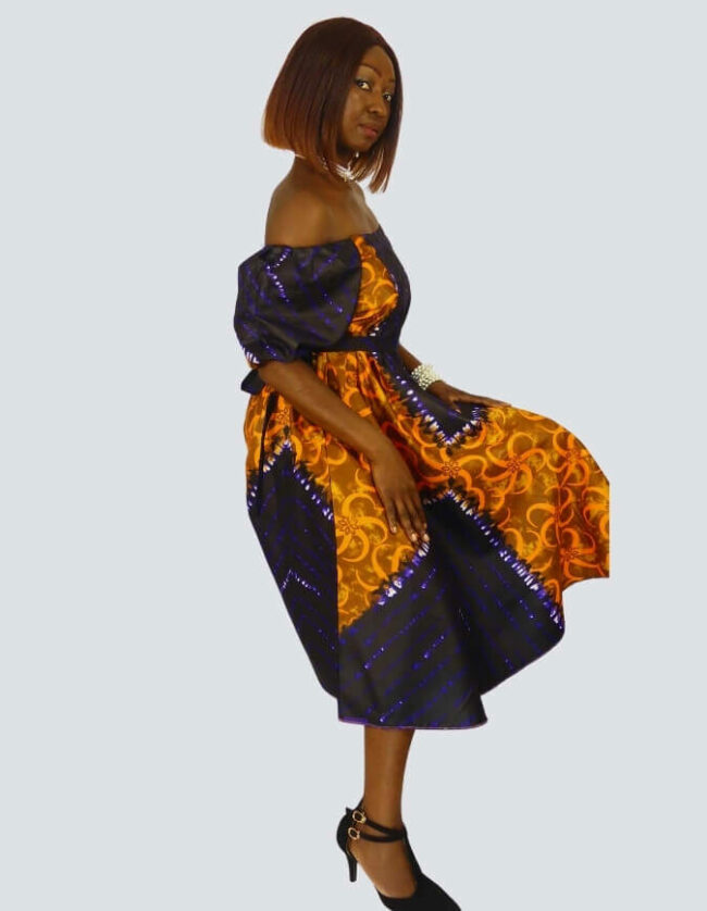 Robe Dolisie évasée bazin – Image 6