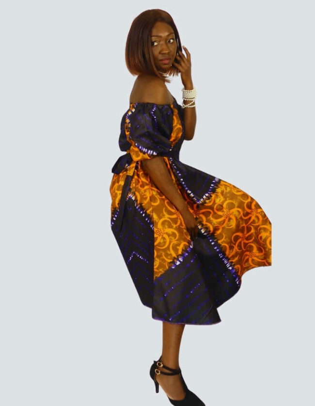 Robe Dolisie évasée bazin – Image 5