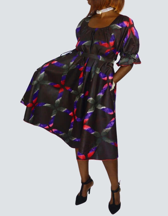 Robe Sibiti évasée bazin