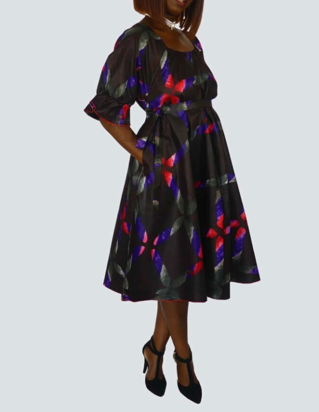 Robe Sibiti évasée bazin – Image 4