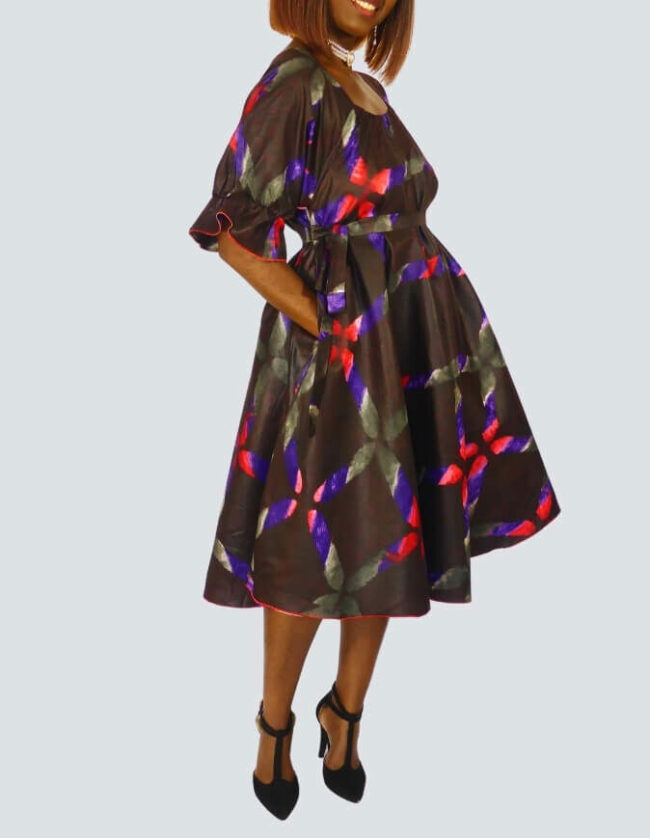 Robe Sibiti évasée bazin – Image 9
