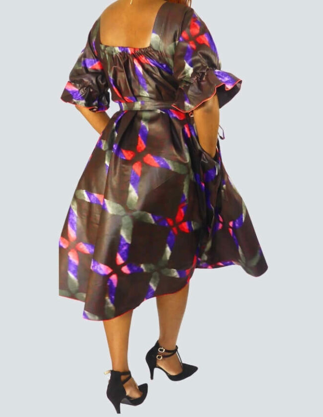 Robe Sibiti évasée bazin – Image 2