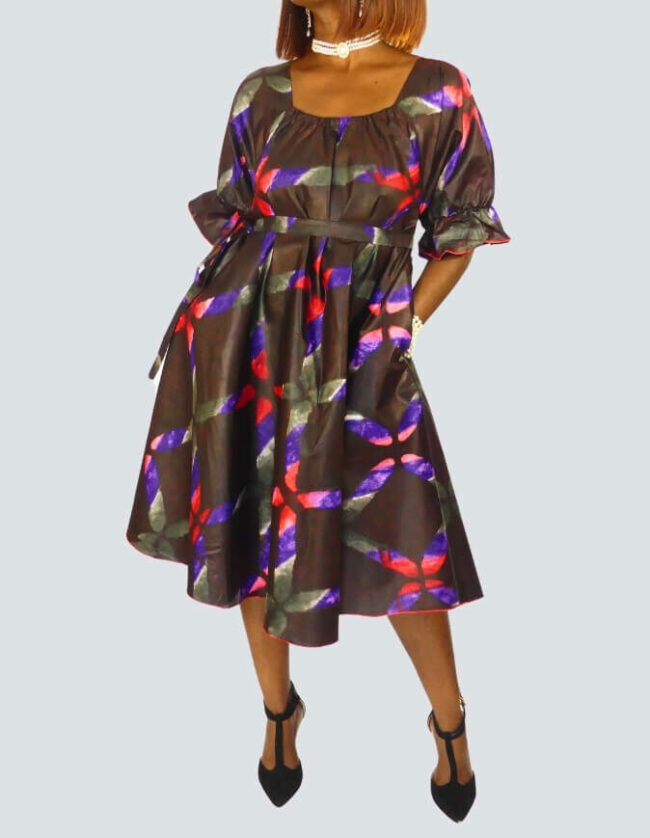 Robe Sibiti évasée bazin – Image 8