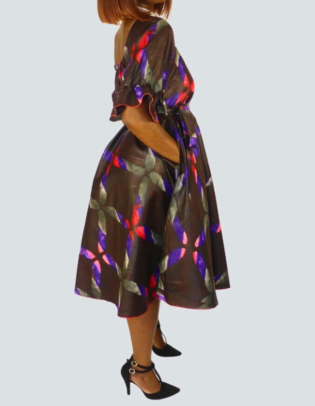 Robe Sibiti évasée bazin – Image 6