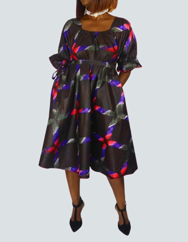 Robe Sibiti évasée bazin – Image 7