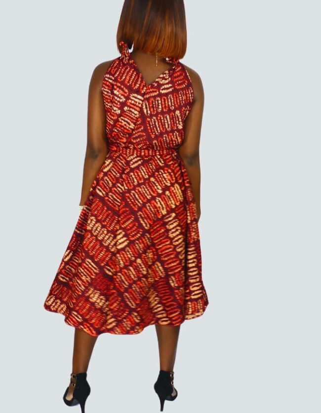 Robe Lucile évasée bazin – Image 2