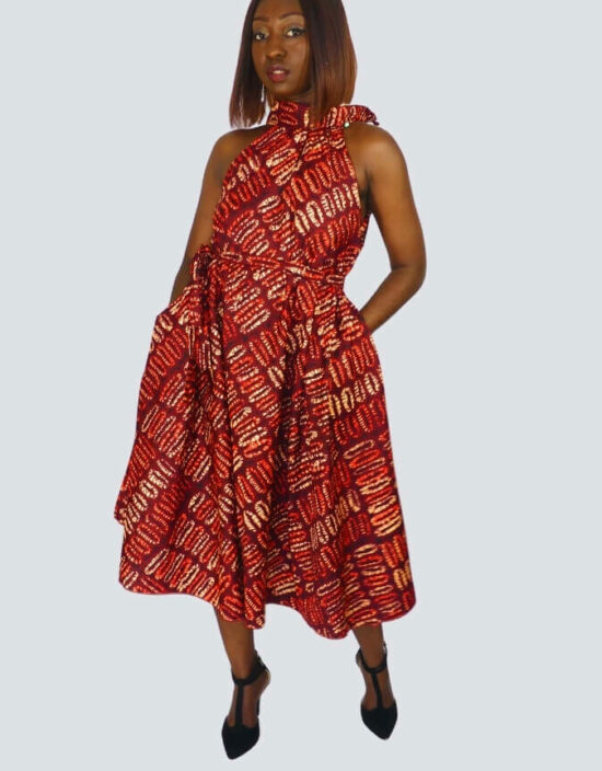 Robe Lucile évasée bazin