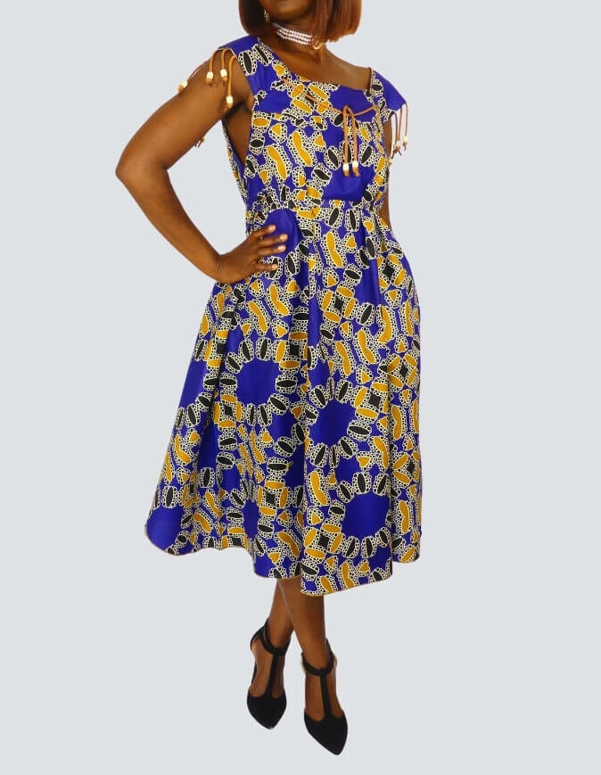 Jolie robe pati évasée