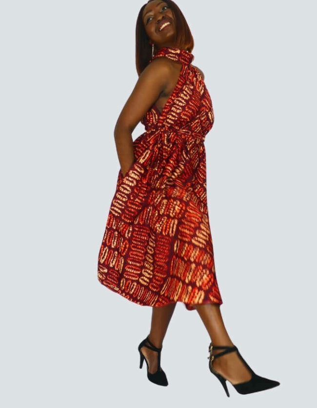 Robe Lucile évasée bazin – Image 8