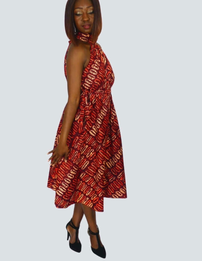 Robe Lucile évasée bazin – Image 6