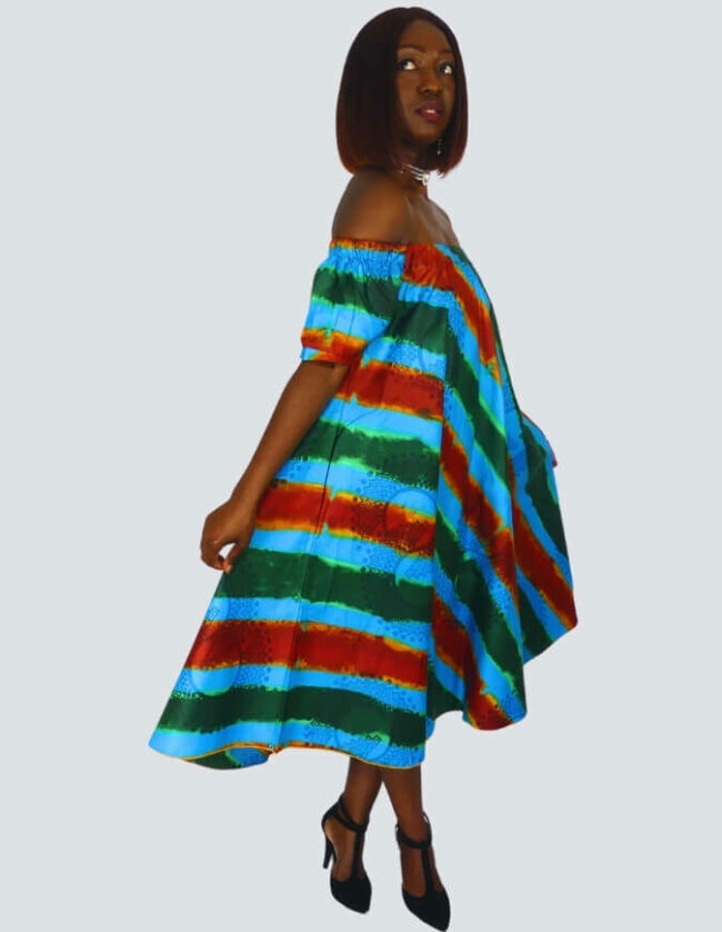 Robe Lizie évasée bazin – Image 8