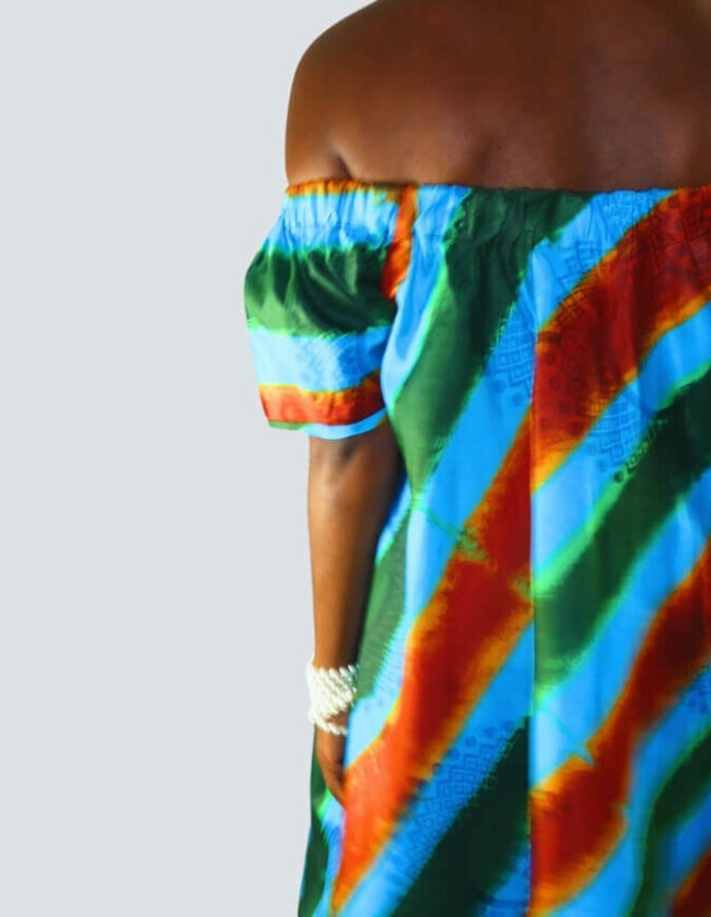 Robe Lizie évasée bazin – Image 7